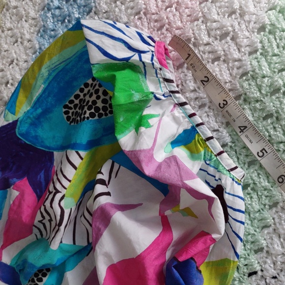 NWT Oliphant Small Square Neck Smocked Bubble Hem Puff Sleeve Mini Dress - Picture 6 of 14